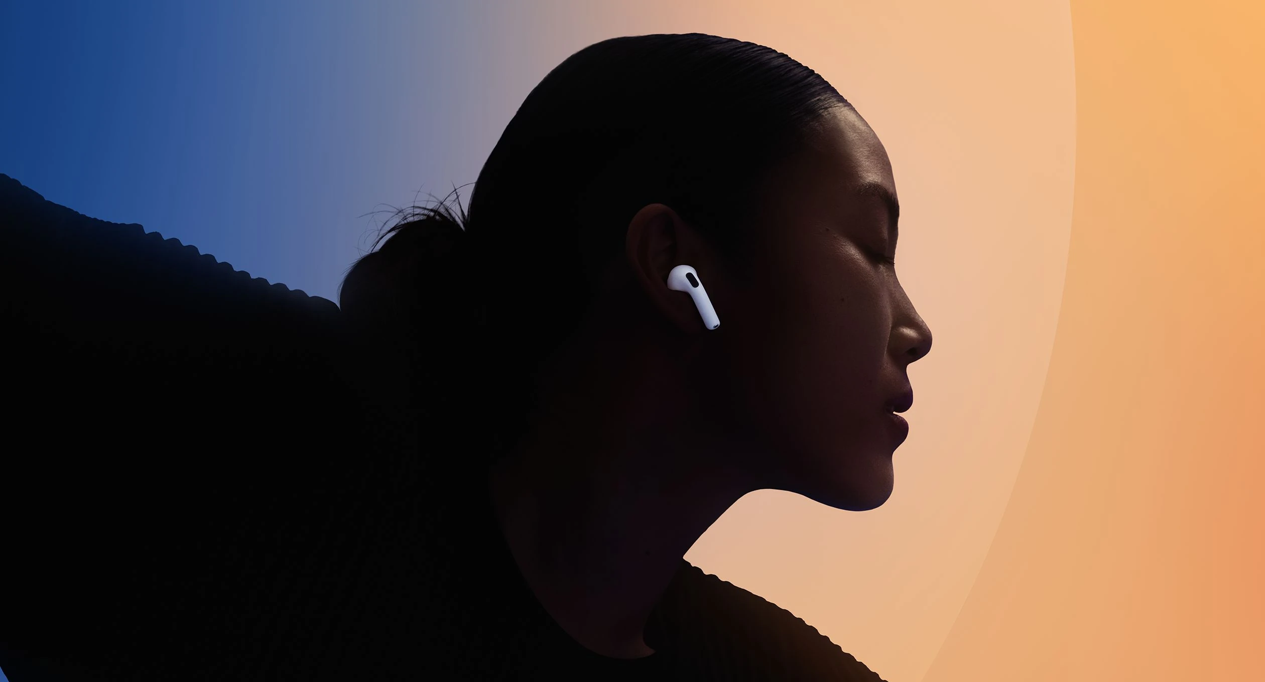 Listening with wireless AirPods